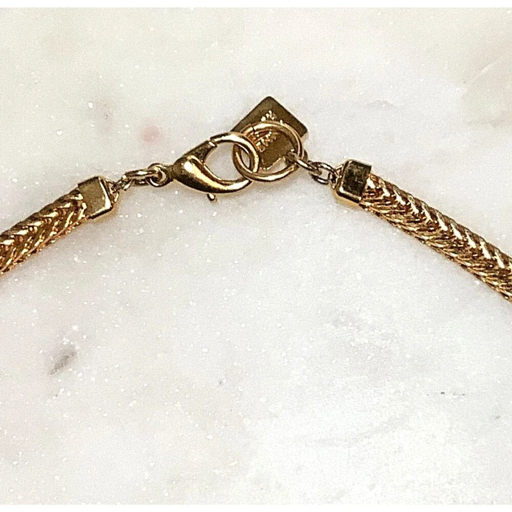 Vintage Anne Klein Necklace Heavy Foxtail Chain Long 24